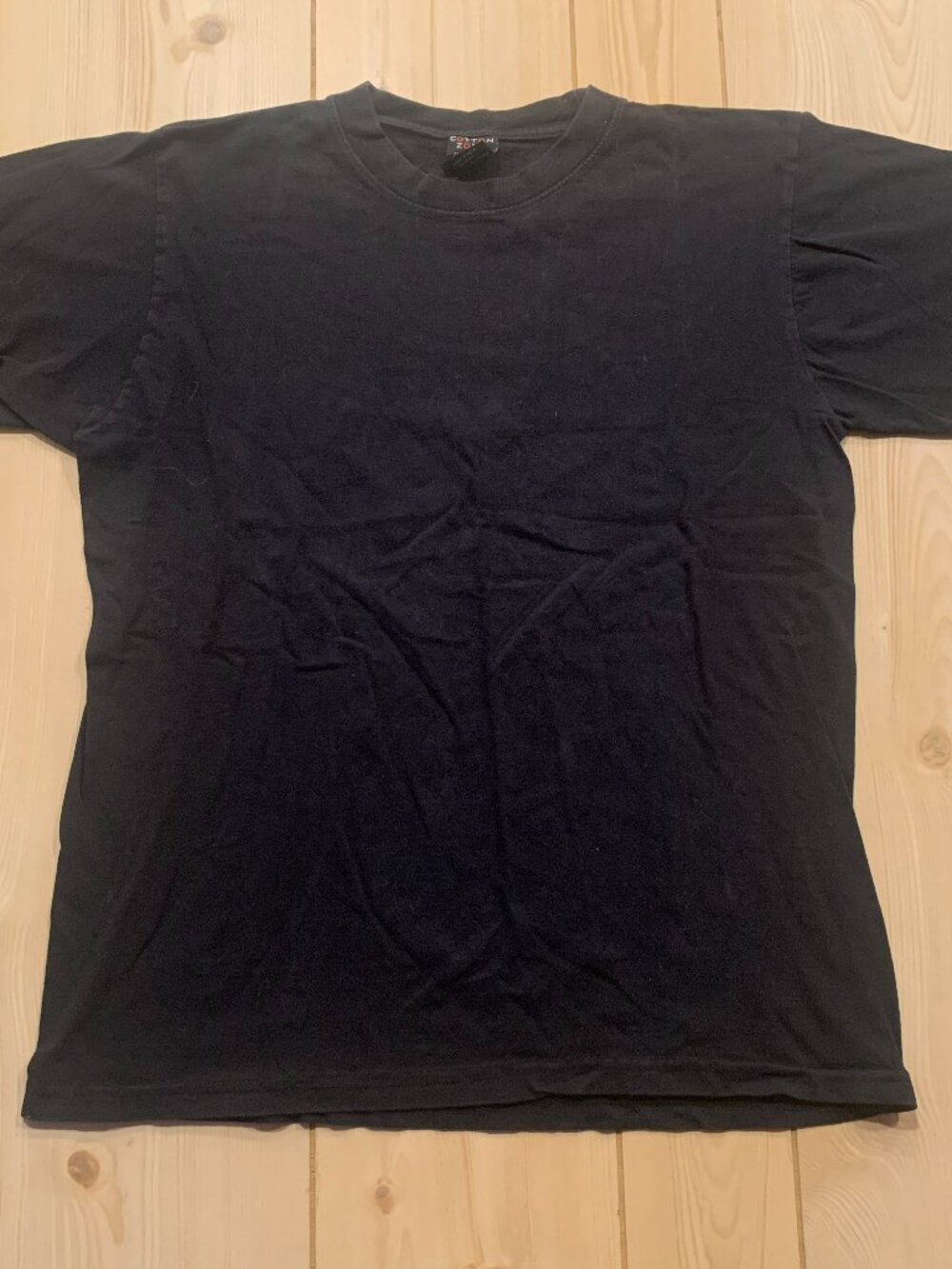 Vintage Y2K Cotton Zone Retro Blank Plain Solid Blank Casual T-Shirt Size L
